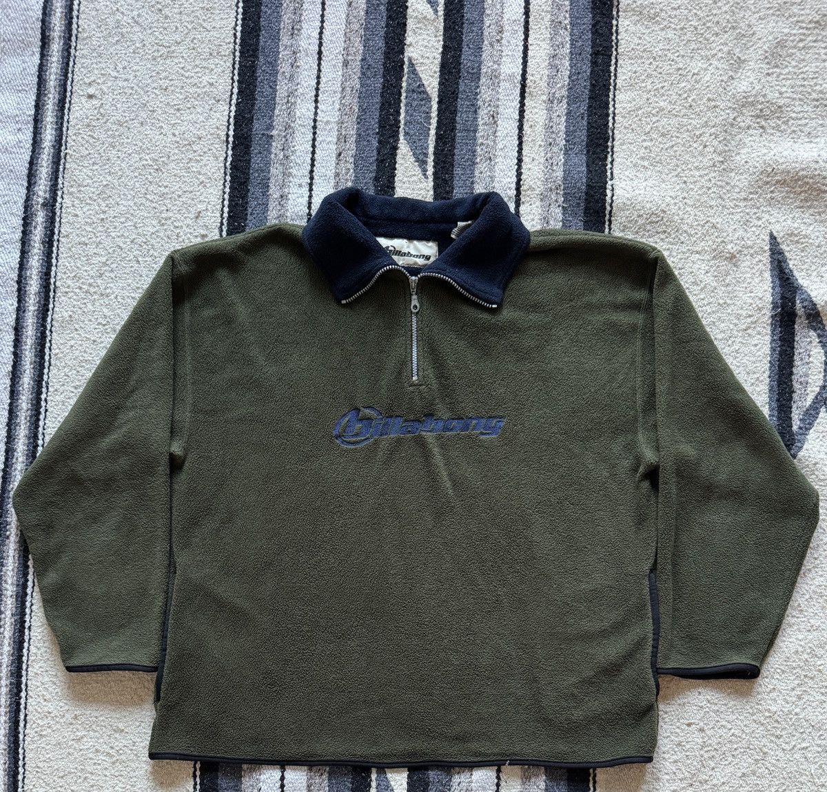 Billabong Vintage 90s Y2K Billabong Surf Skate Quarterzip Fleece XL Size US XL / EU 56 / 4 - 1 Thumbnail
