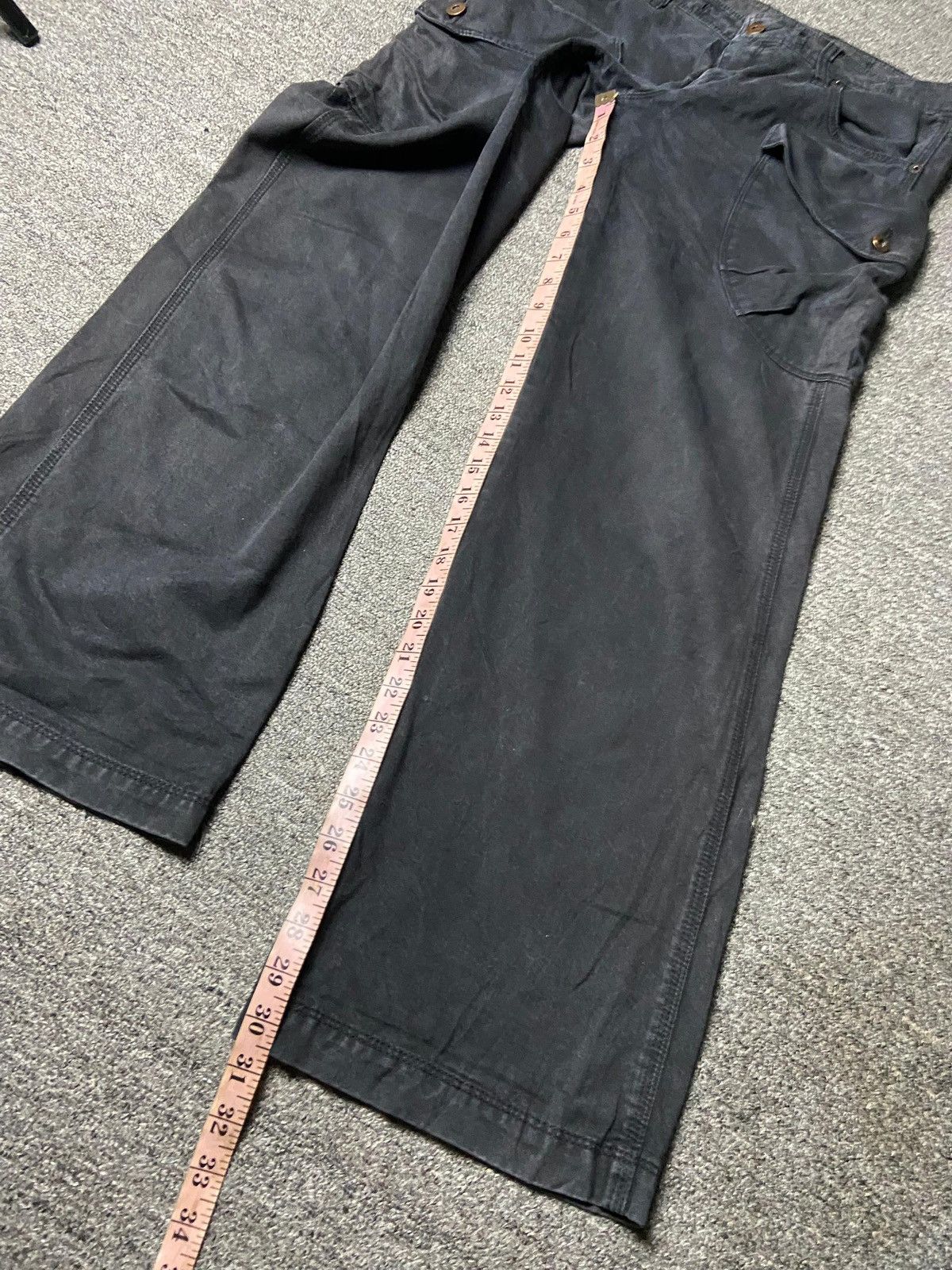 Japanese Brand Japanese Brand Black Faded Cargo Jeans Pants (162) Size US 33 - 6 Thumbnail