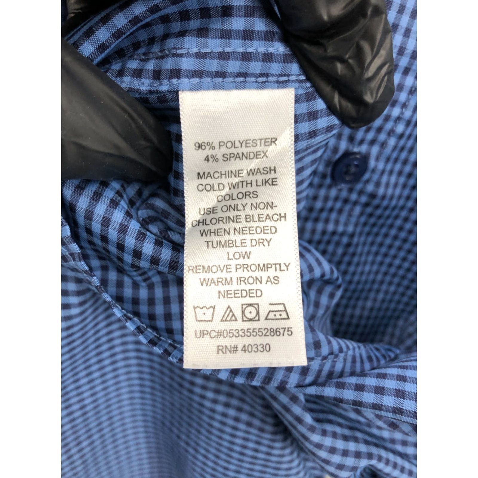 Haggar Haggar Shirt Mens L Blue Check Long Sleeve Button-Up Collar Spread Size US L / EU 52-54 / 3 - 7 Thumbnail