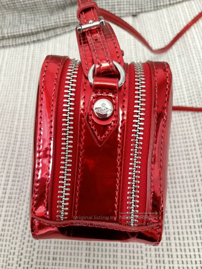 Vivienne Westwood Vivienne Westwood size os Patent leather red bag, Saturn lo Size ONE SIZE - 9 Thumbnail