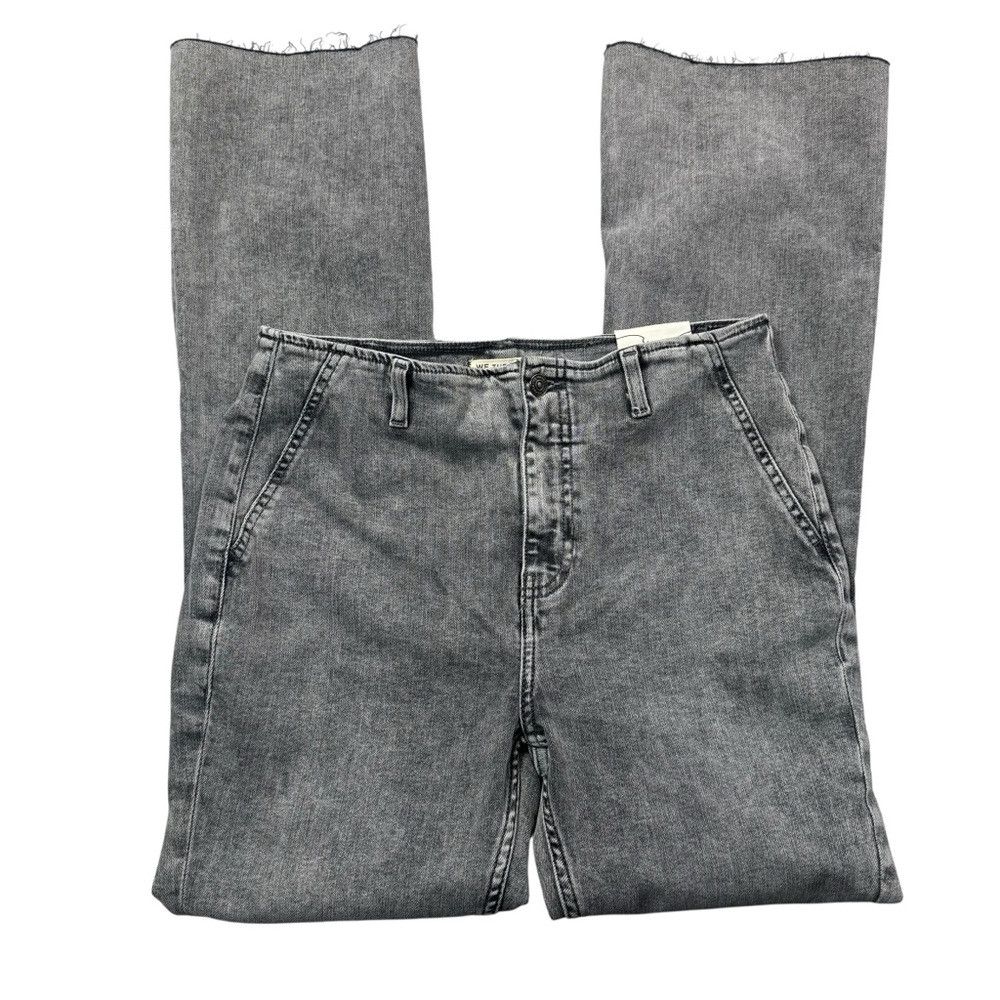 Free People NWT New Free People Level Up Slit Bootcut Jeans In Ridge Gr Size 31" - 4 Thumbnail