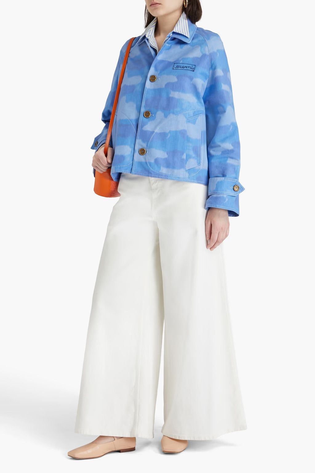 Marni o1y1025 Casual Jacket in Light Blue Size S / US 4 / IT 40 - 2 Thumbnail