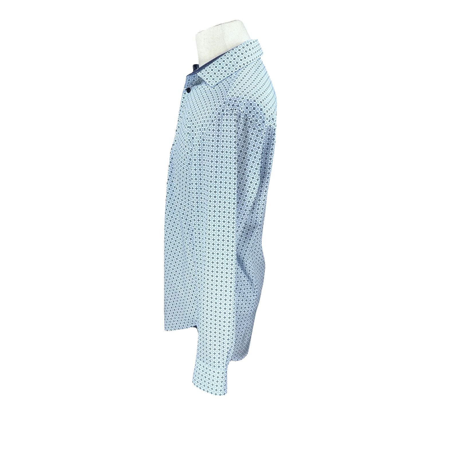 Other WRK Dress Shirt Men’s 15.5 White Geometric Print Slim Fit Size US M / EU 48-50 / 2 - 4 Thumbnail