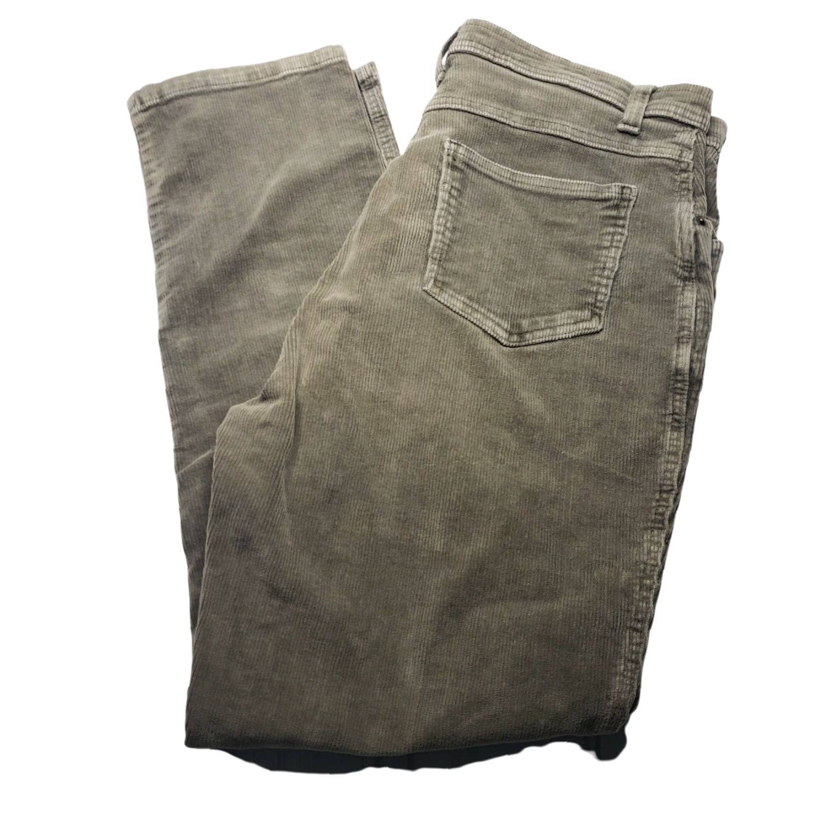 Bill Blass VINTAGE Bill Blass Womans 16 Olive Green Corduroy Straight Leg Pants Pockets Jeans Casual Formal Womens Pants 16 29" Inseam 98% Cotton 2% Spandex Size 38" / US 16 / IT 52 - 2 Thumbnail