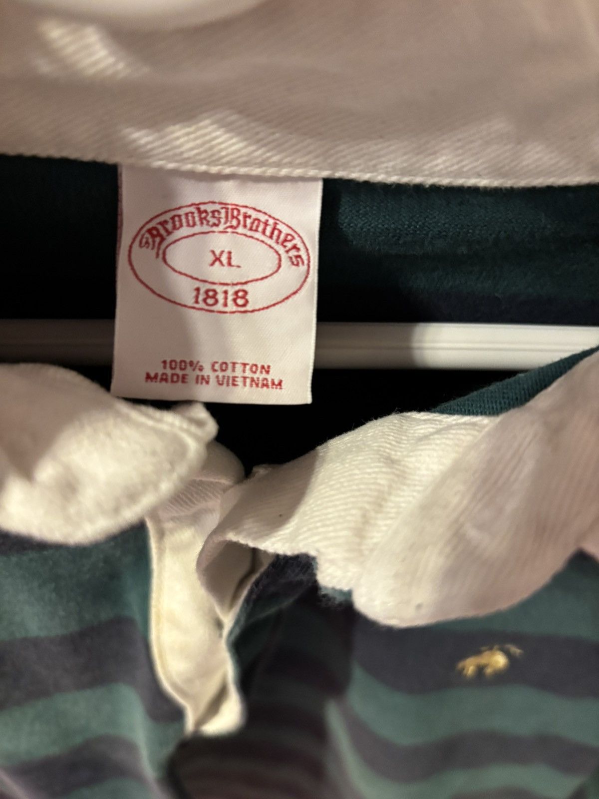 Brooks Brothers Brooks Brothers 1818 Vintage Rugby Polo Shirt Long Sleeve Size US XL / EU 56 / 4 - 3 Thumbnail