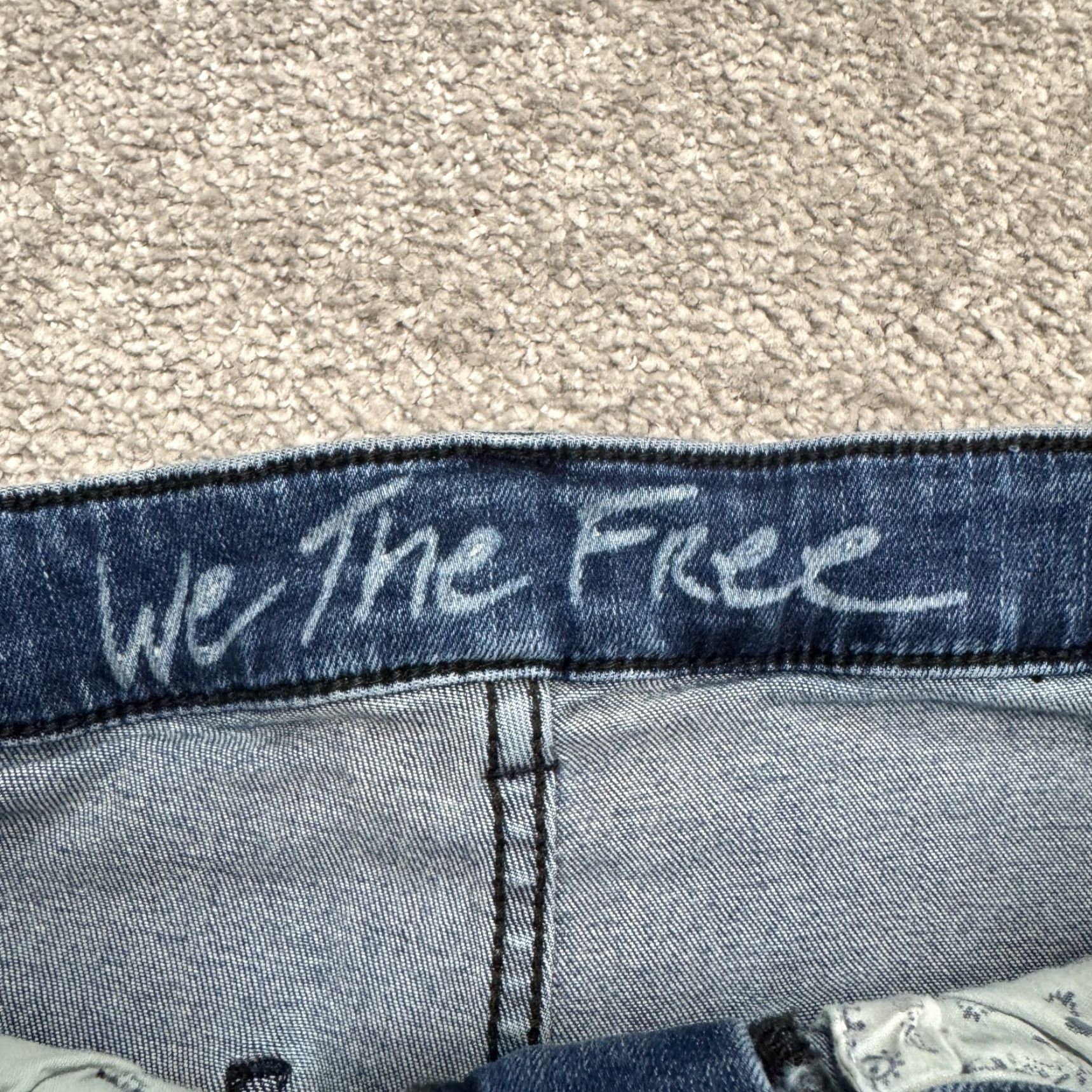 Free People Free People We The Free Moto Biker Skinny Denim Jeans Womens 29 Blue Ankle Zip Shirt? Size 29" - 6 Thumbnail