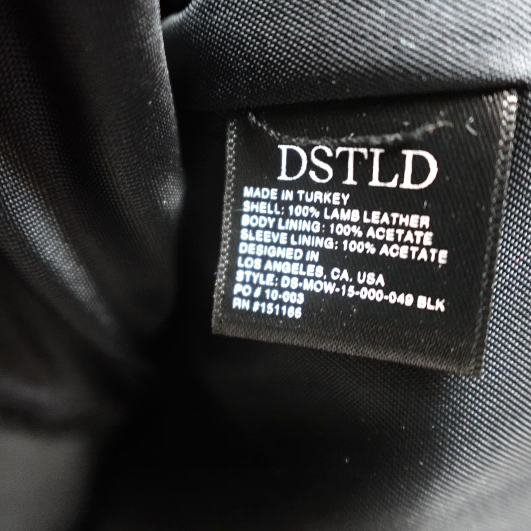 Vintage DSTLD Leather Jacket Biker Mens L Black Full Zip Removable Collar Size US L / EU 52-54 / 3 - 5 Thumbnail