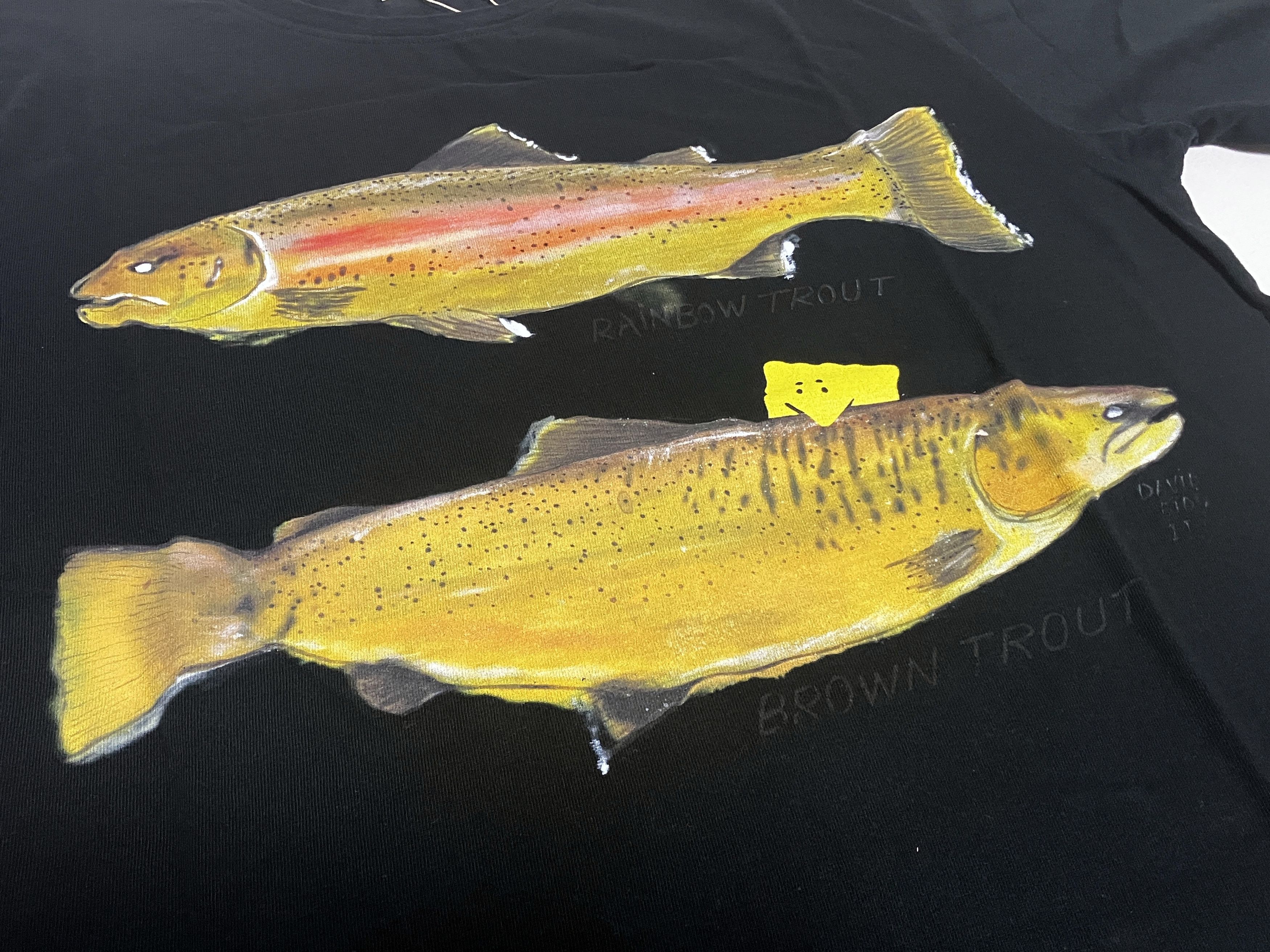 Kapital KAPITAL crew long sleeve Tee Two Trouts PECKISH RAINBOWY Size US L / EU 52-54 / 3 - 5 Thumbnail