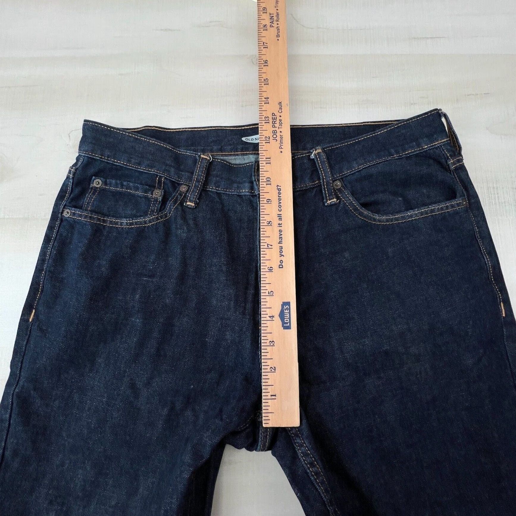 Old Navy Old Navy Mens Dark Blue Straight Jeans 36X31 100% Cotton Size US 34 / EU 50 - 6 Thumbnail