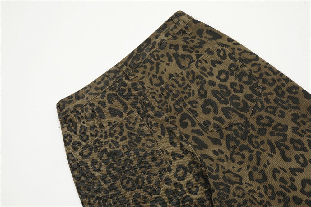 Japanese Brand Loose casual punk washed workwear leopard print jeans y2k Size US 32 / EU 48 - 5 Thumbnail