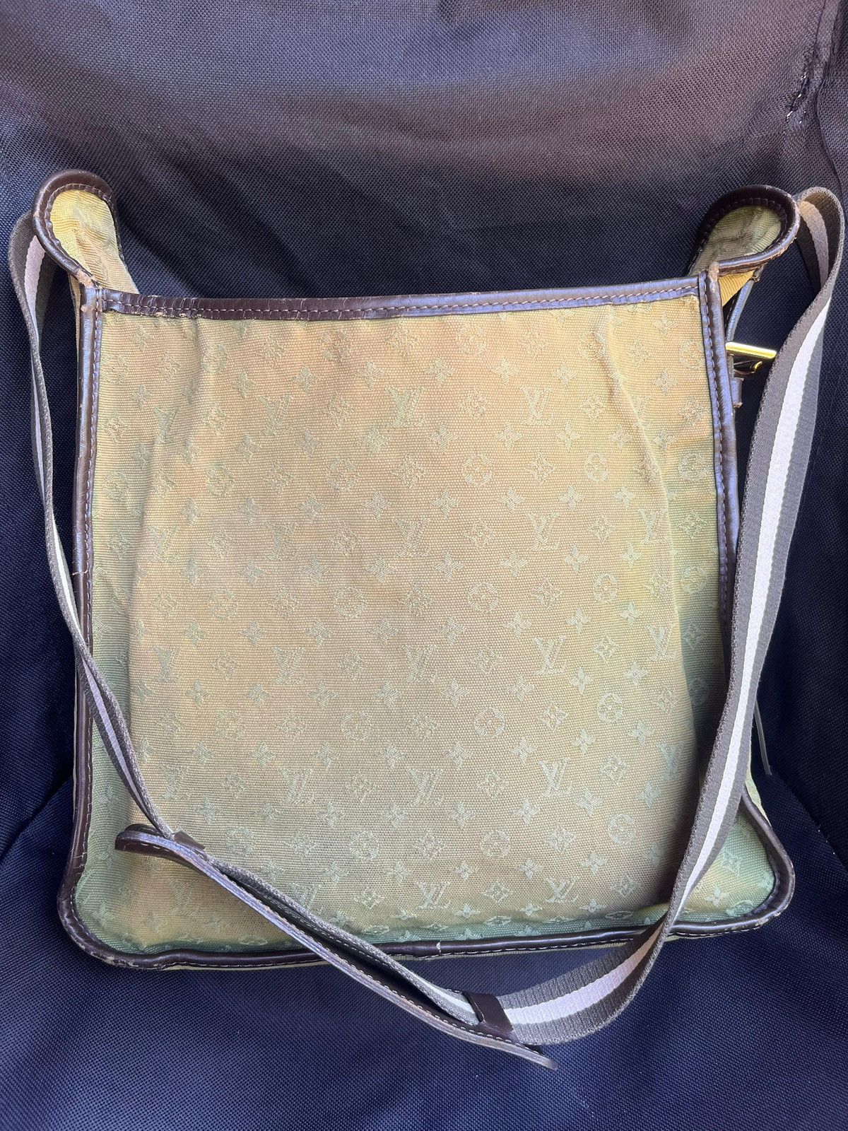 Louis Vuitton Auth LOUIS VUITTON Green Monogram Mini Lin Mary Kate Besace Size ONE SIZE - 2 Thumbnail
