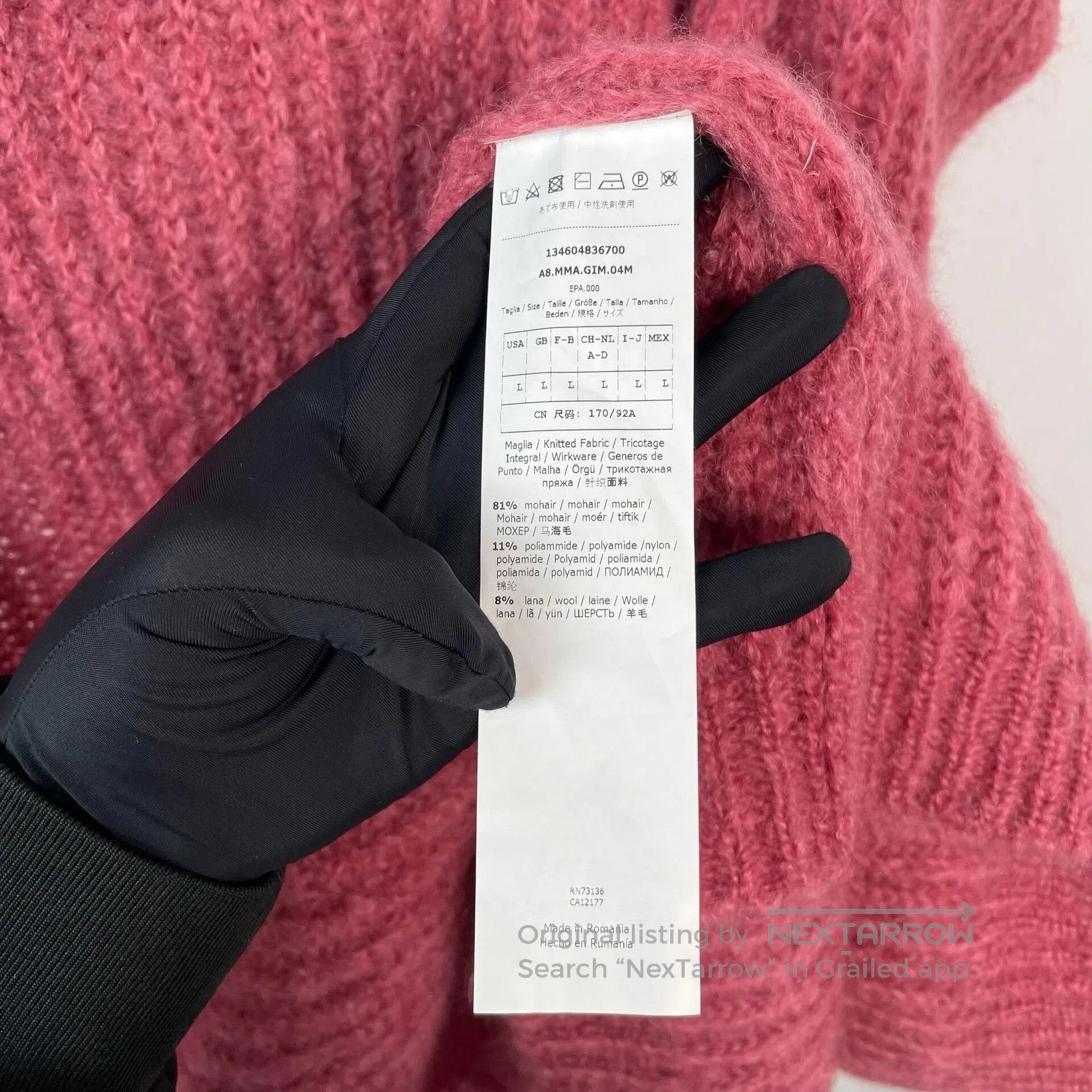 Max Mara MaxMara Pink Mohair Long Knit Coat. Size M / US 6-8 / IT 42-44 - 7 Thumbnail