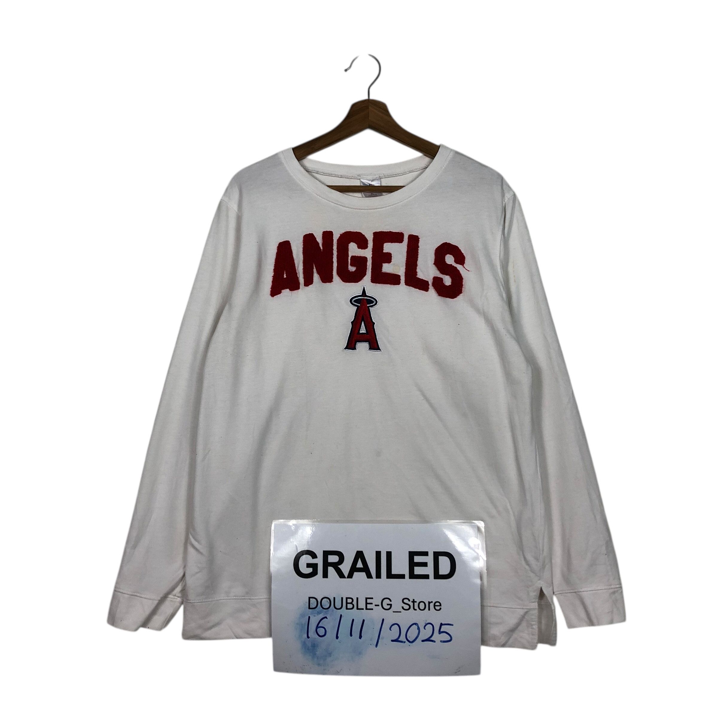 MLB 📌Vintage Sweatshirt Mlb Angles Big Logo Size US XL / EU 56 / 4 - 1 Thumbnail