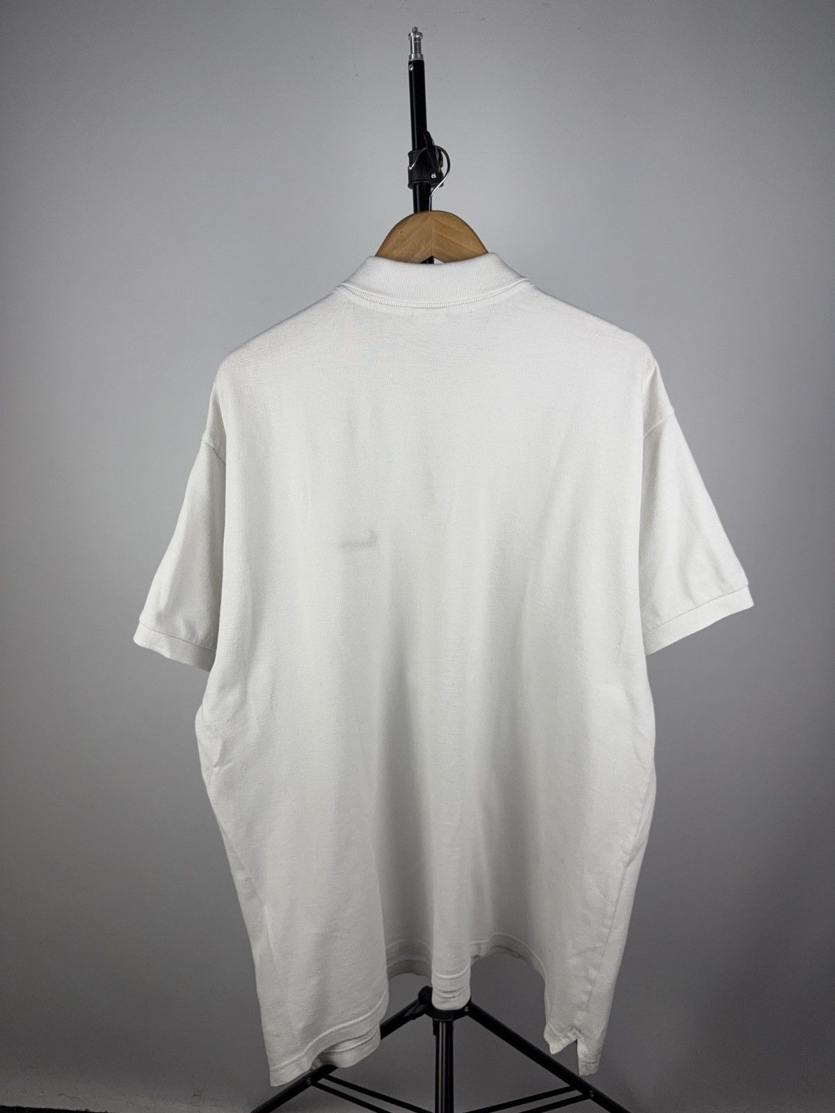 Nike × Vintage Vintage 90s Nike White Polo Shirt Swoosh Logo Made in Peru Size US L / EU 52-54 / 3 - 8 Thumbnail
