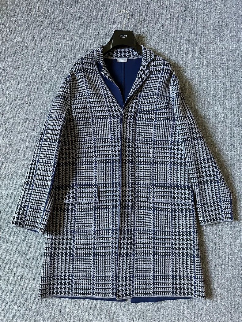 Dior Dior 15fw woven blend houndstooth coat 2502-Nextarrow Size US M / EU 48-50 / 2 - 2 Thumbnail
