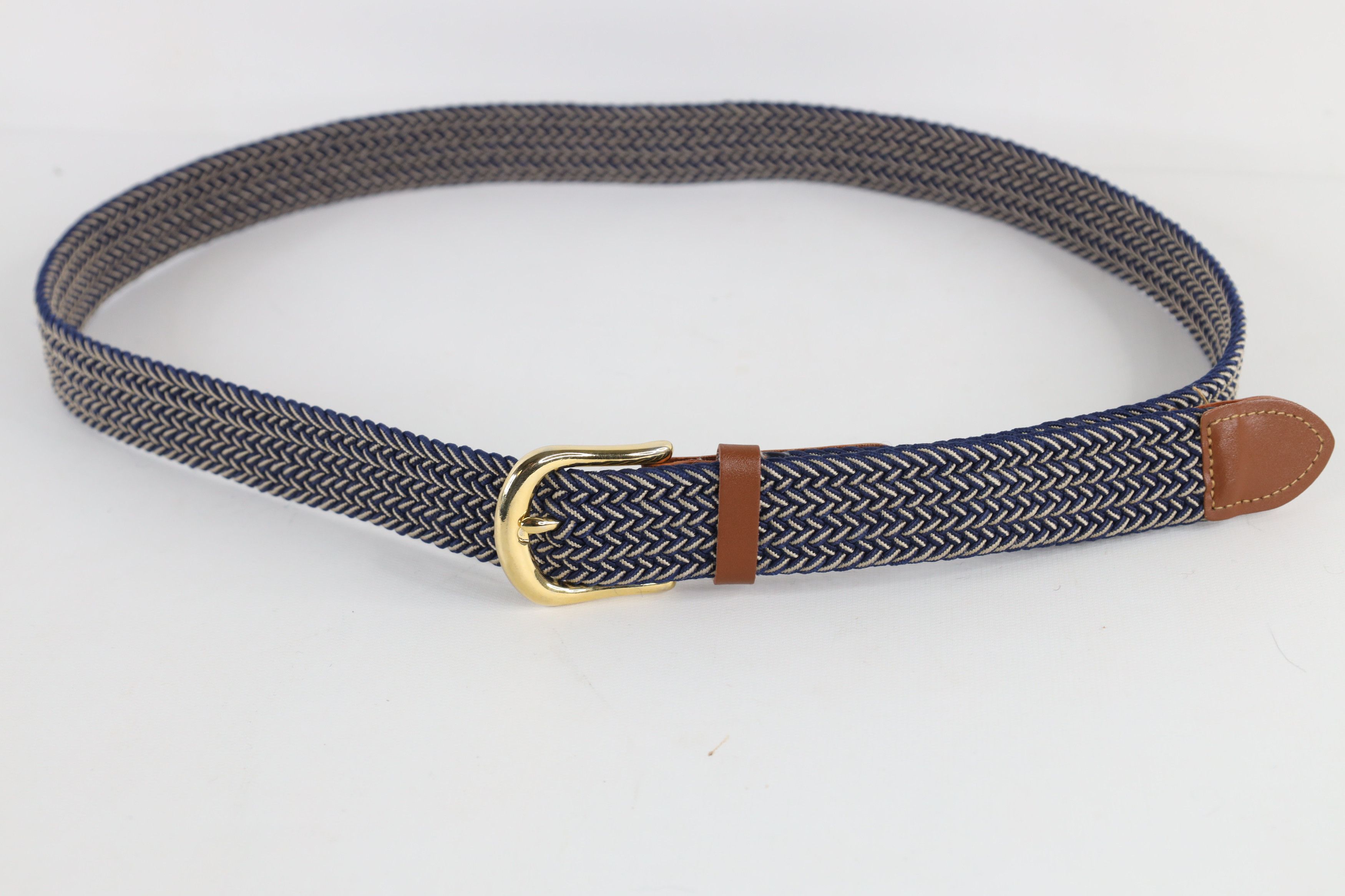 Vintage Deadstock Vintage 90s Streetwear Metal Leather Braided Belt Size ONE SIZE - 1 Thumbnail