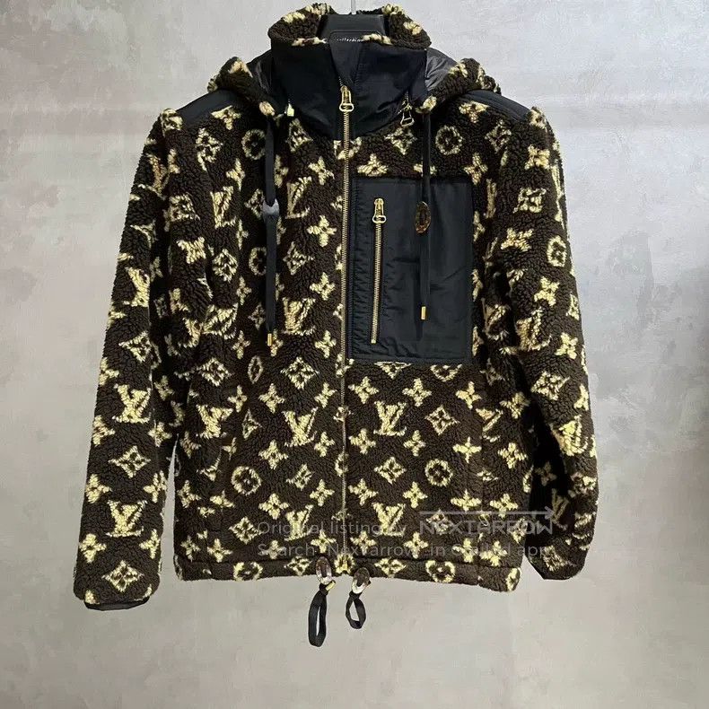 Louis Vuitton Louis Vuitton Brown Logo Full Stand Collar Hooded Shortene Size XXS / US 00 / IT 34 - 1 Thumbnail