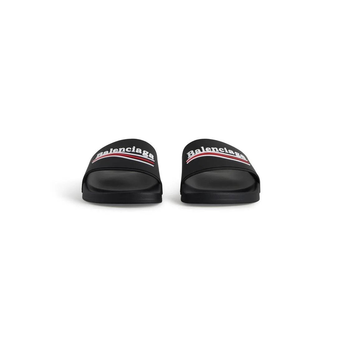 Balenciaga o1tr1nto0126 Pool Slide Sandals in Black Size US 8 / IT 38 - 3 Thumbnail
