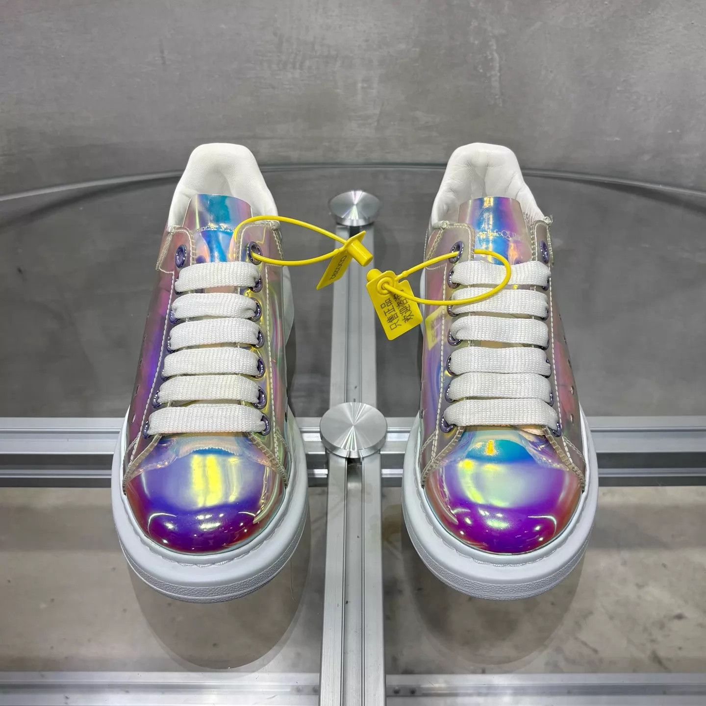 Alexander McQueen AMQ Laser Platform Sneaker EUR 36.5 New Box CD0291 Size US 6 / IT 36 - 1 Thumbnail