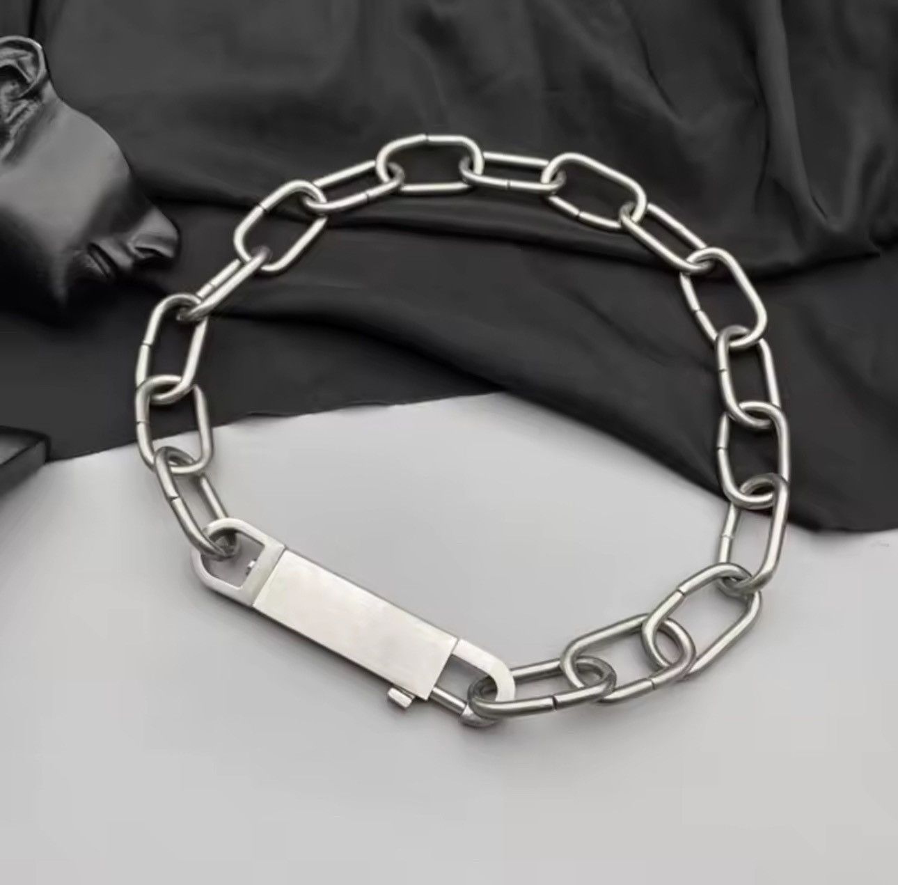 Other Streetwear Punk Goth Texture Necklace Chain Size ONE SIZE - 2 Thumbnail