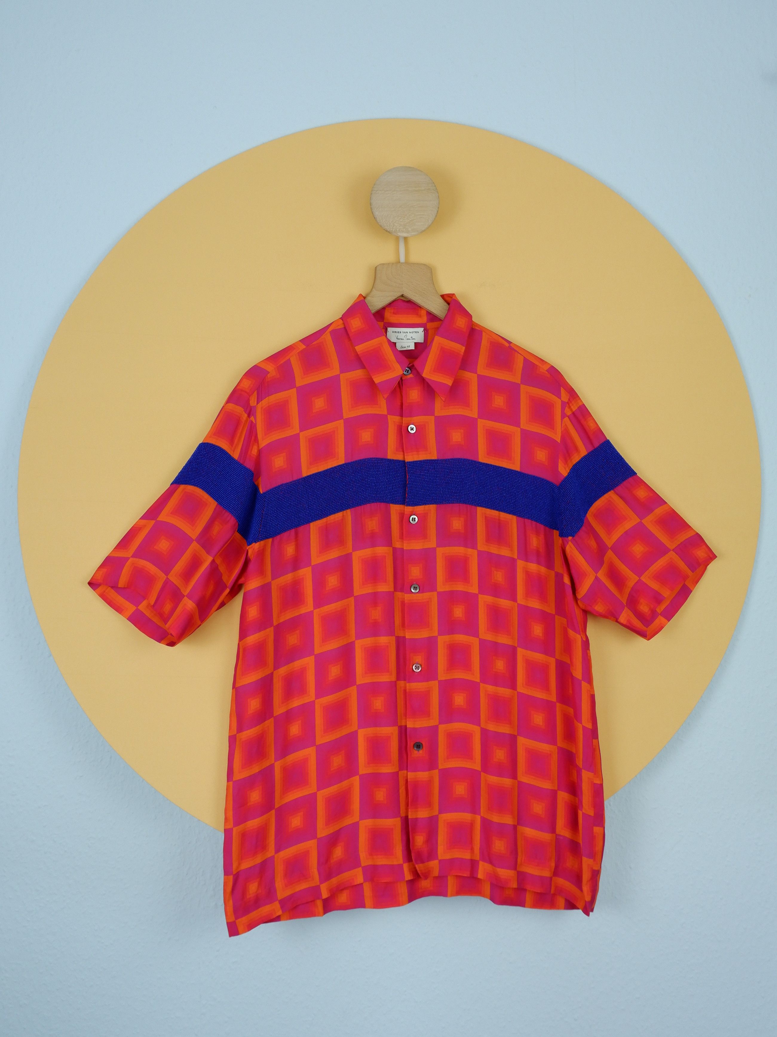 Dries Van Noten verner panton シャツ DRIES VAN NOTEN Verner Panton S/S 19 Size M White & Blue