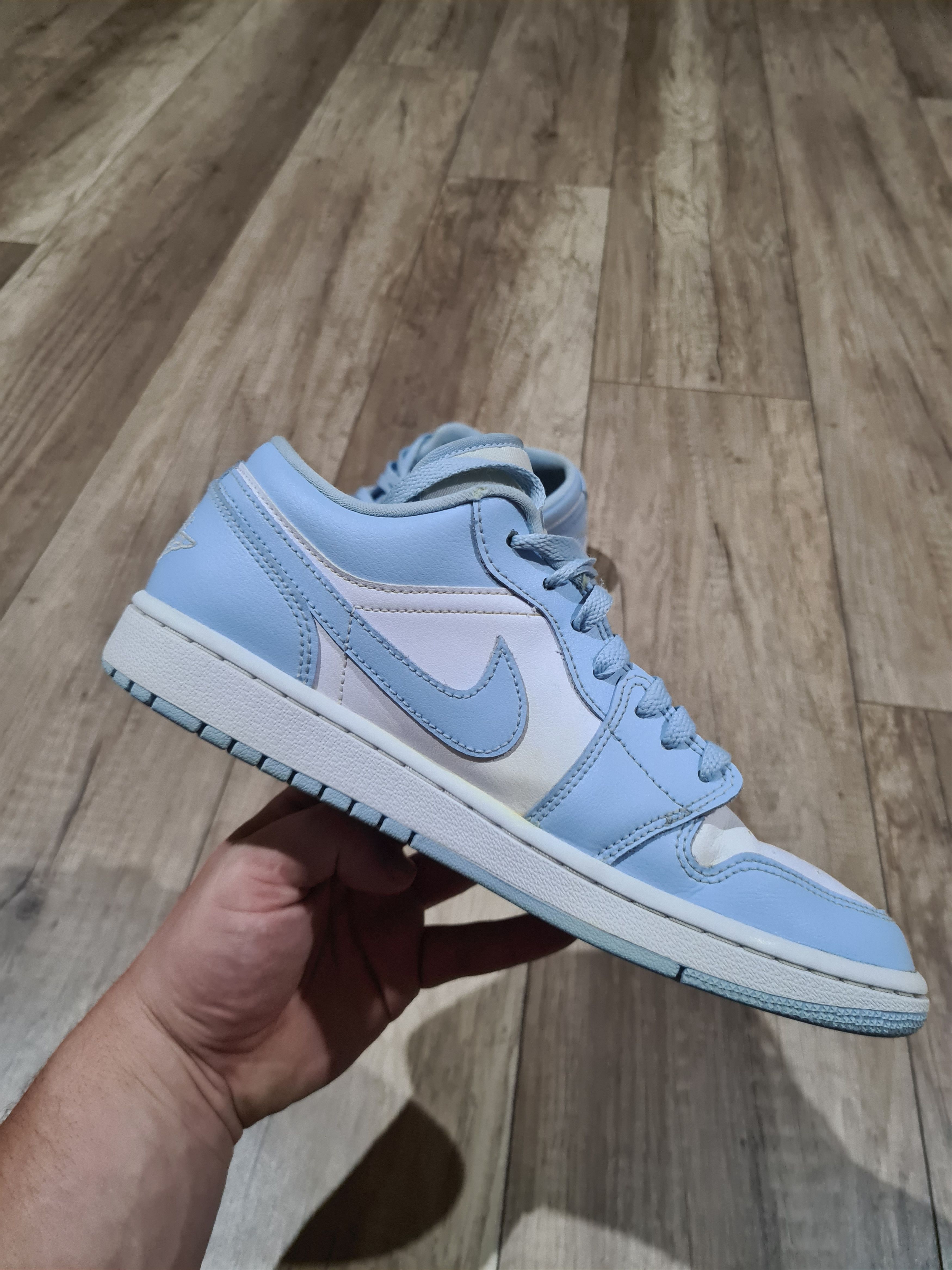 Jordan Brand × Nike Nike air Jordan 1 Low Aluminum Ice Blue Size US 8.5 / IT 38.5 - 4 Thumbnail