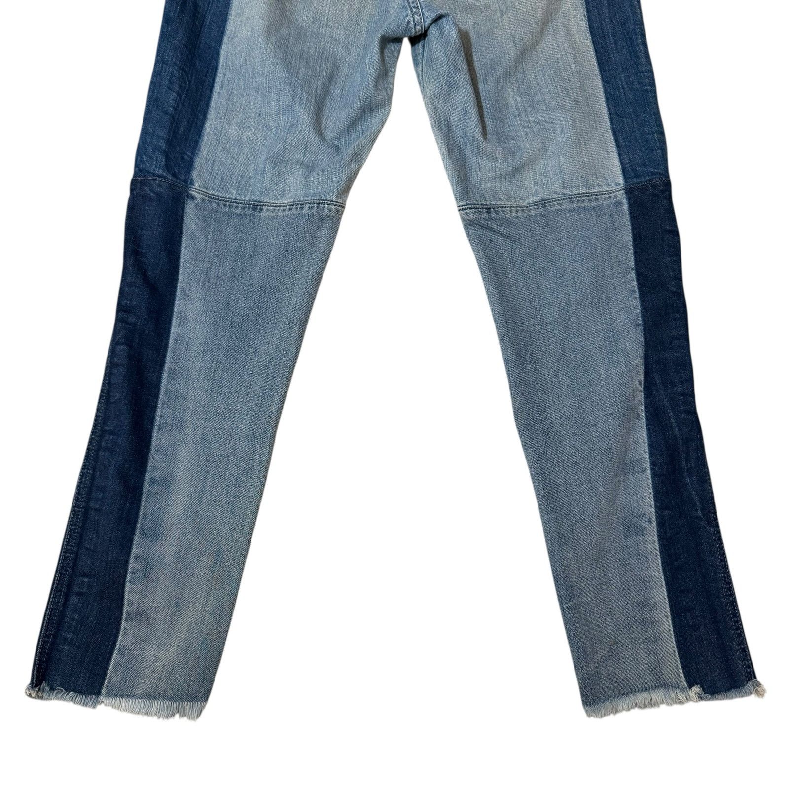 Other REVICE Two Tone Ankle Blue Jeans Distressed Raw Hem Size 29 Size 30" / US 8 / IT 44 - 8 Thumbnail