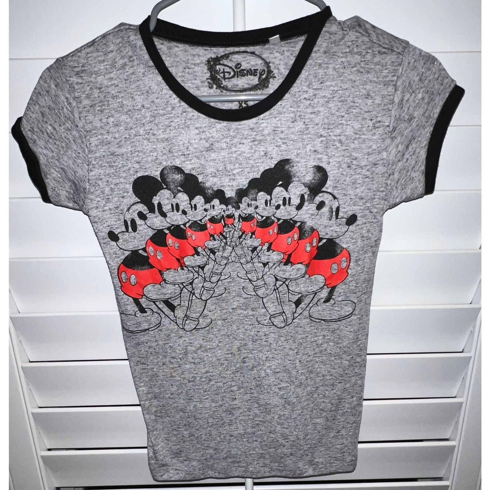 Disney Kids Mickey Mouse Disney Mirrored Ringer T-Shirt Size XS / US 0-2 / IT 36-38 - 1 Thumbnail