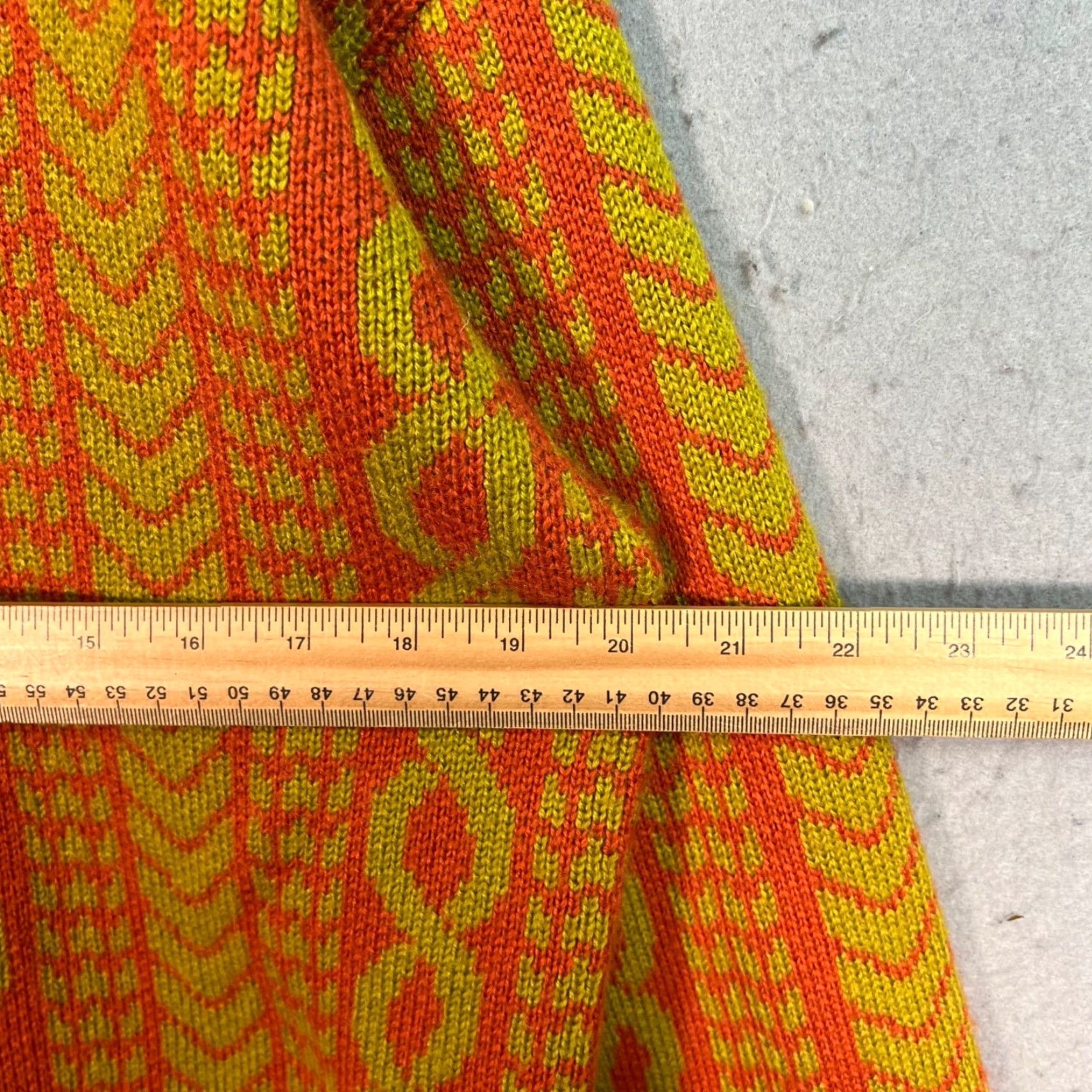 Vintage Iggy Mens Size Medium Orange & Yellow Knit Sweater Wool Blend Pullover Size US M / EU 48-50 / 2 - 5 Thumbnail