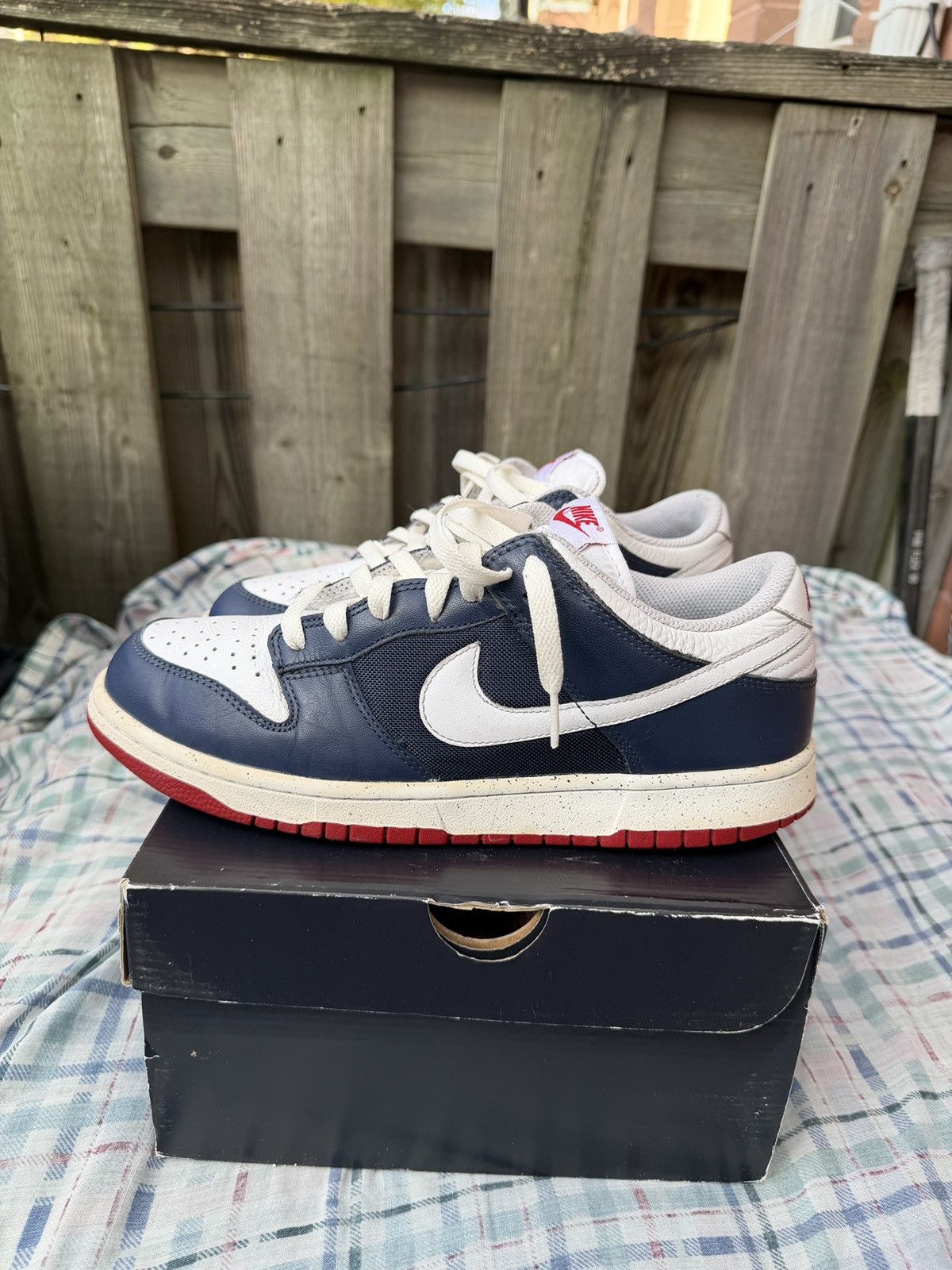 Nike Nike Dunk Low CI France Midnight Navy White Size US 9 / EU 42 - 5 Thumbnail