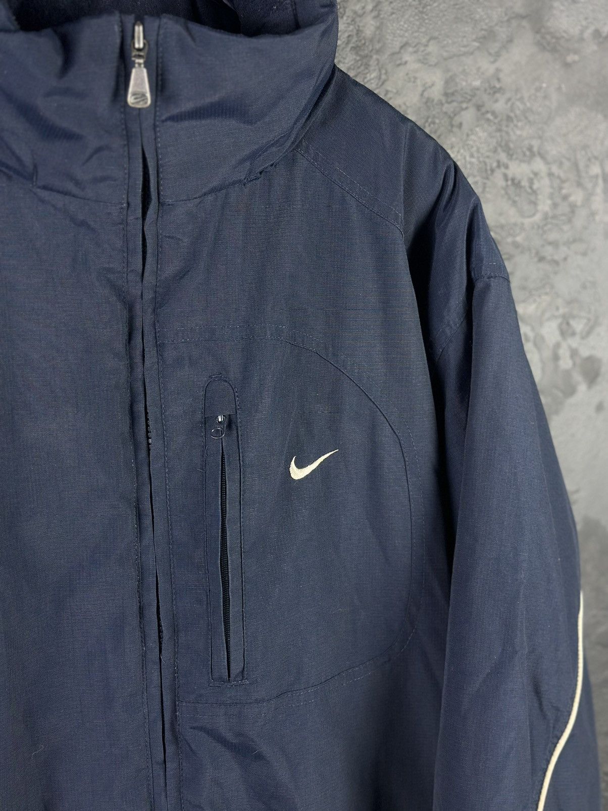 Nike × Vintage Vintage Nike Down Jacket Big Logo Swoosh Size US XL / EU 56 / 4 - 4 Thumbnail