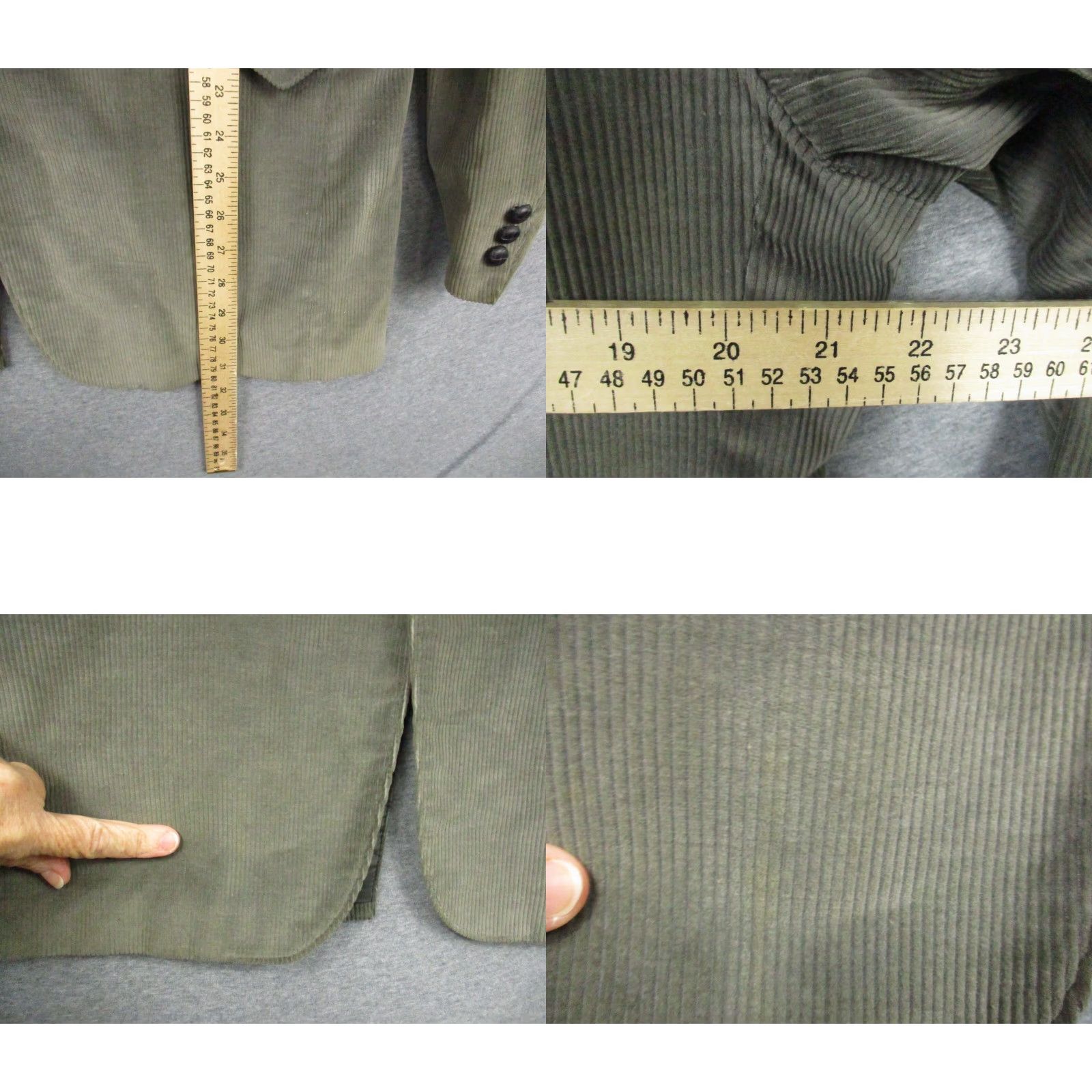 Farah VINTAGE Farah CORDUROY Blazer Elbow Patch SUEDE Gray 42R Sportscoat COUNTRY Blazer Mens Size 42R - 8 Thumbnail