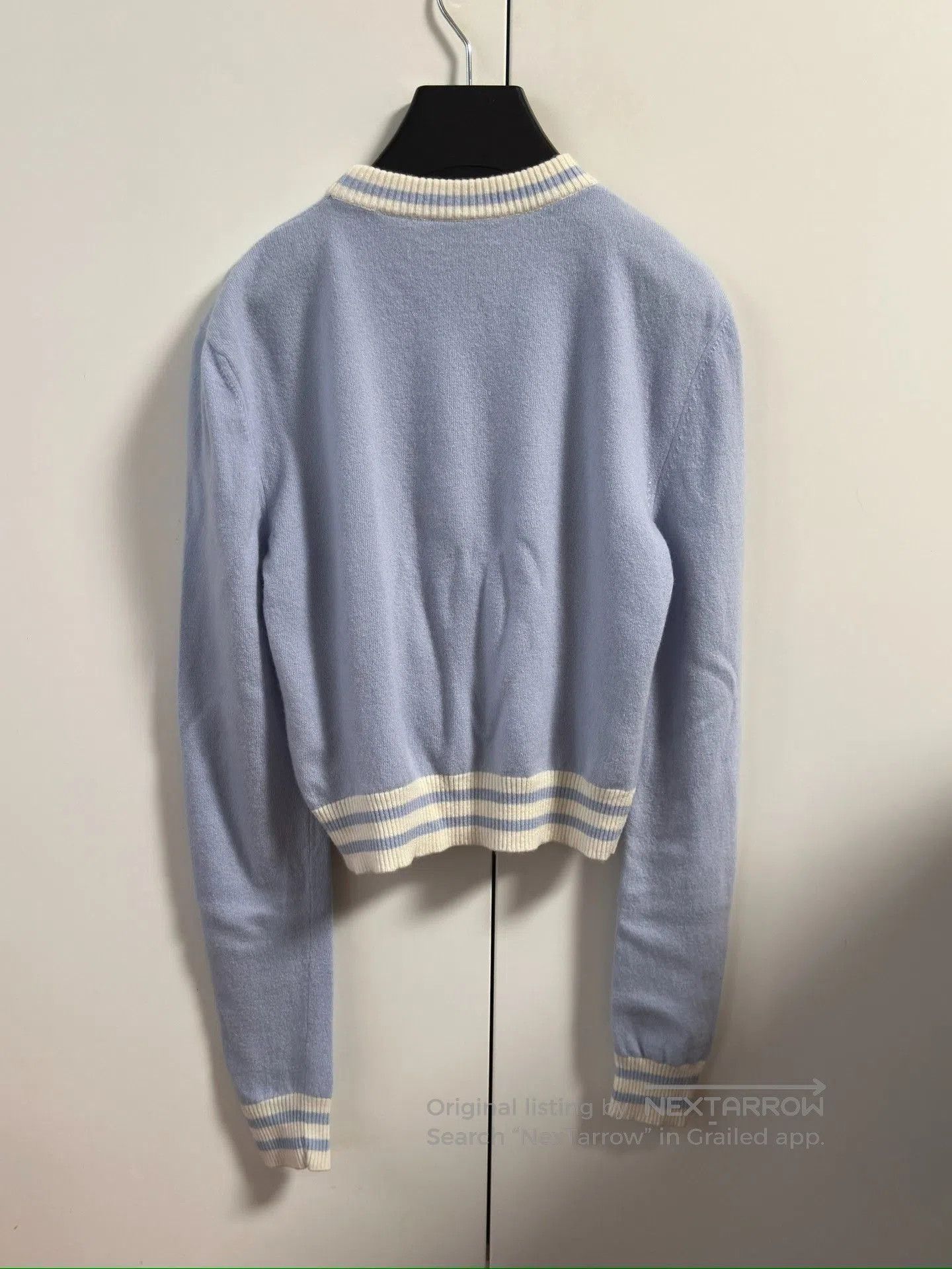 Balmain Balmain Women's Light Blue Logo Sweater. Size XS / US 0-2 / IT 36-38 - 4 Thumbnail
