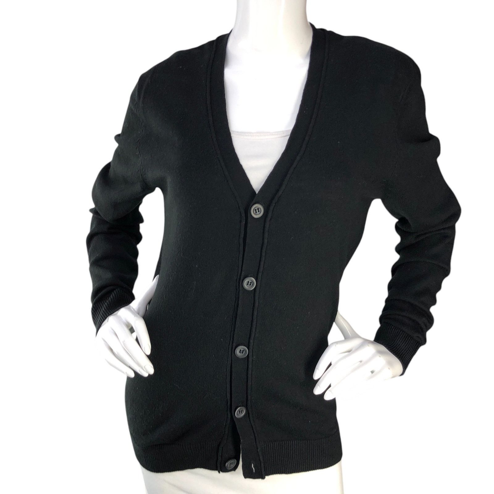 River Island River Island Size S Cardigan Grandpa Sweater Knit Black Size S / US 4 / IT 40 - 11 Thumbnail