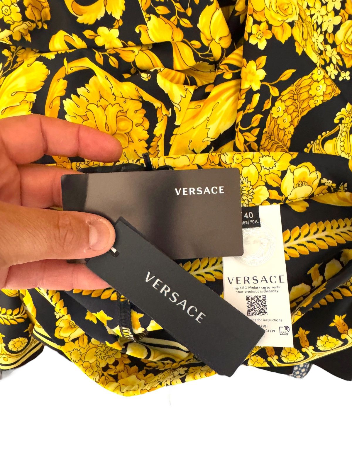 Versace Versace black gold Baroque stretch leggings - size S Size 27" / US 4 / IT 40 - 7 Thumbnail