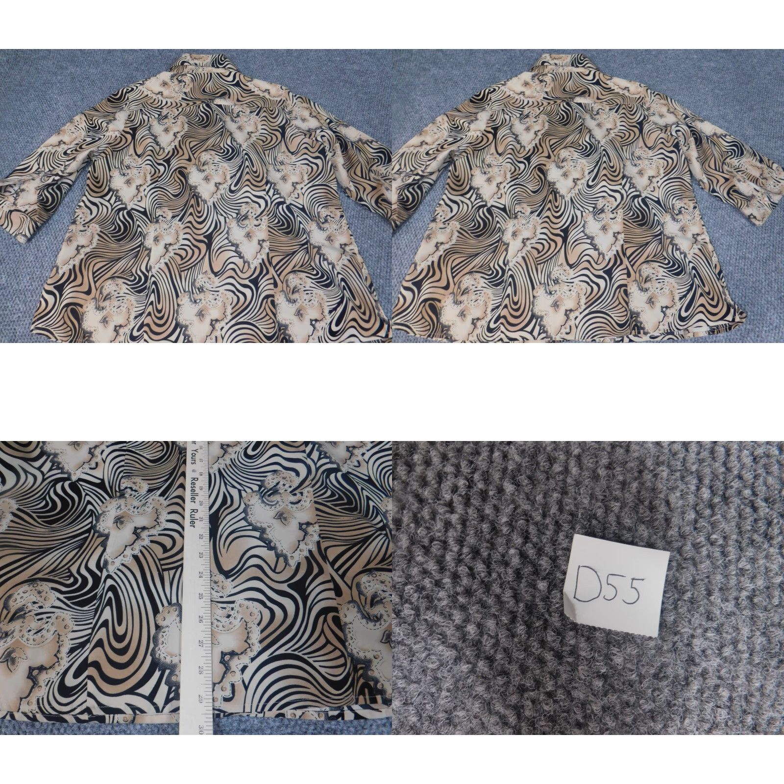 Vintage Ashley Stewart Blouse 20W Plus Beige Floral Button Crew Neck Long Sleeve Cap Sleeve Polyester Rayon Casual Womens Size 3XL / US 20-22 - 8 Thumbnail