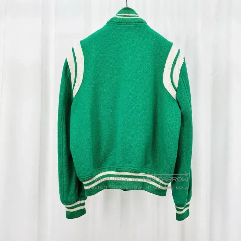 Saint Laurent Paris Saint Laurent Paris Green Wool Baseball Jacket Size US S / EU 44-46 / 1 - 2 Thumbnail