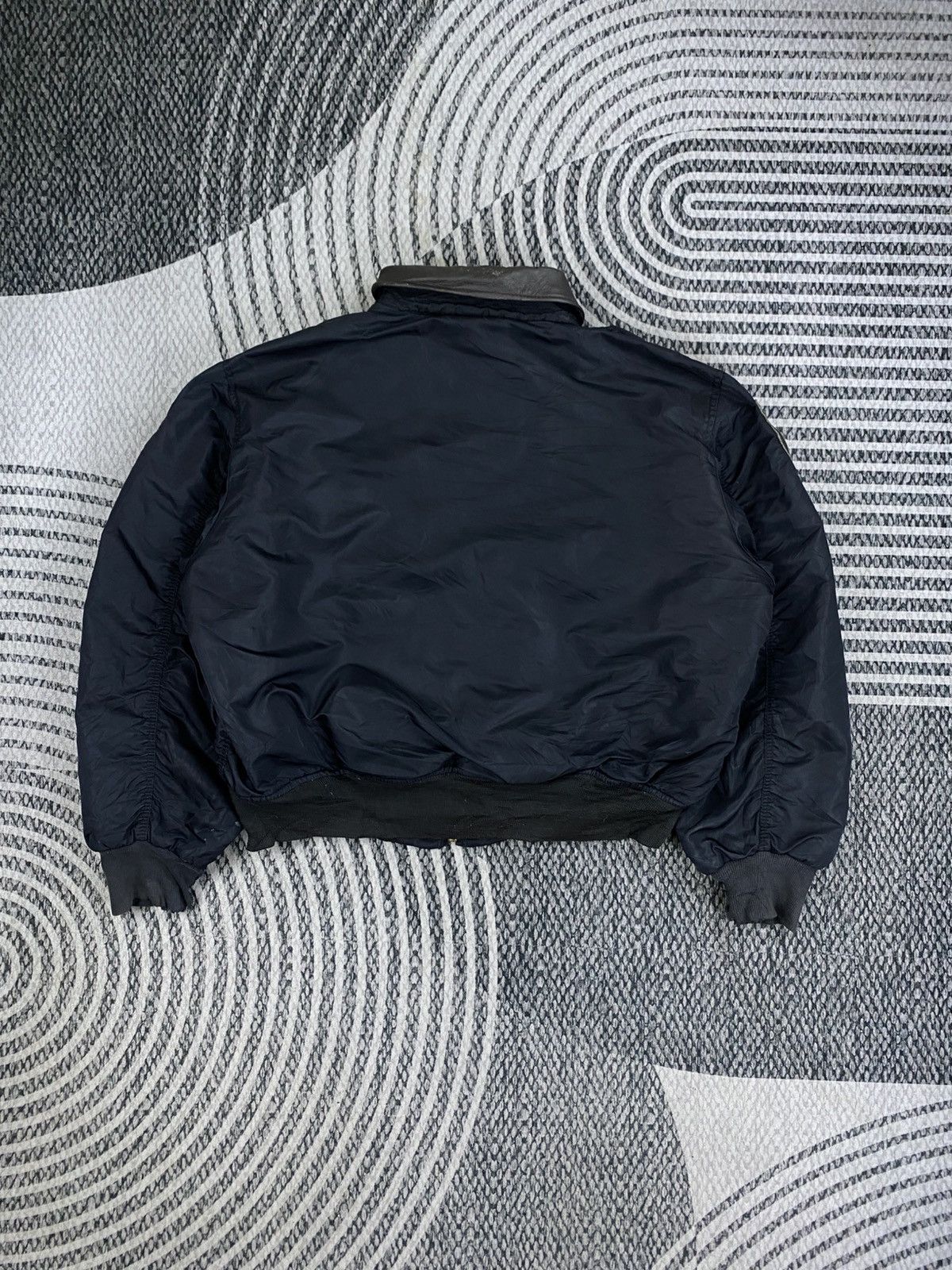 Alpha Industries 🔥STEAL Vintage Alpha Industries Leather Collar Bomber Jacket Size US XL / EU 56 / 4 - 3 Thumbnail