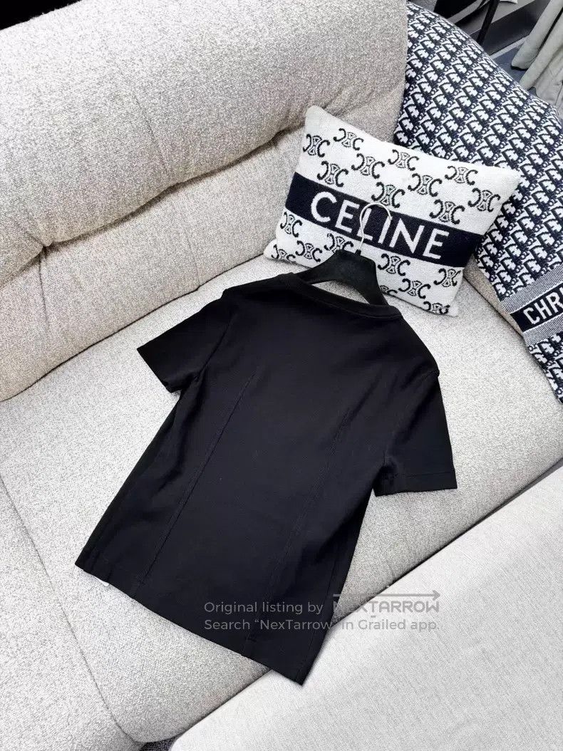 Chanel Chanel Black short-sleeved T-shirt with diamond sequin cam Size XS / US 0-2 / IT 36-38 - 3 Thumbnail