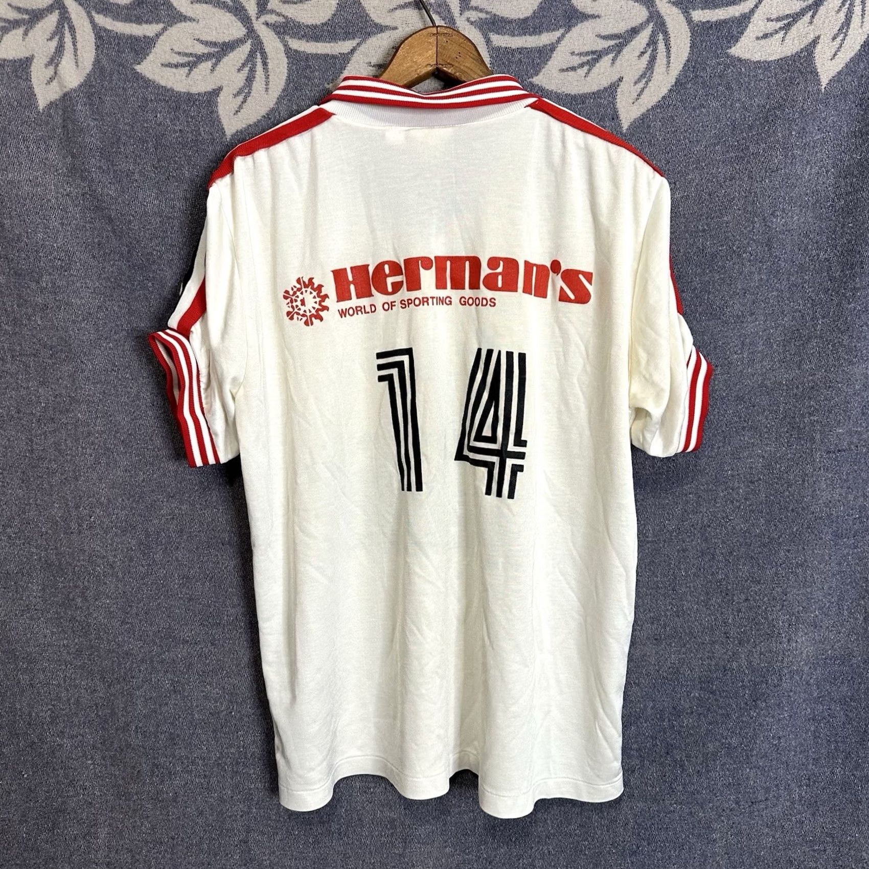 Vintage VINTAGE Peter Green Number 14 Soccer Jersey XL Green 80s Mens Size US XL / EU 56 / 4 - 2 Thumbnail