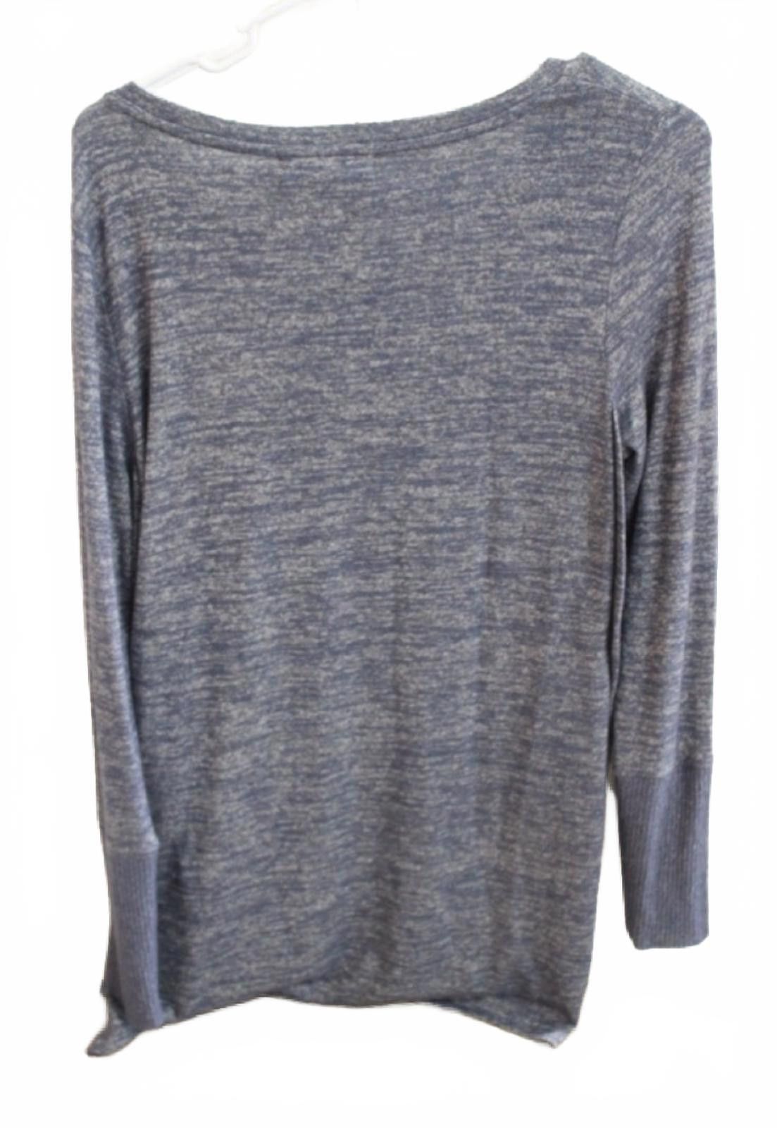 Elie Tahari Tahari Heathered Navy Blue Long Sleeve Sweater - Size Small Size S / US 4 / IT 40 - 4 Thumbnail