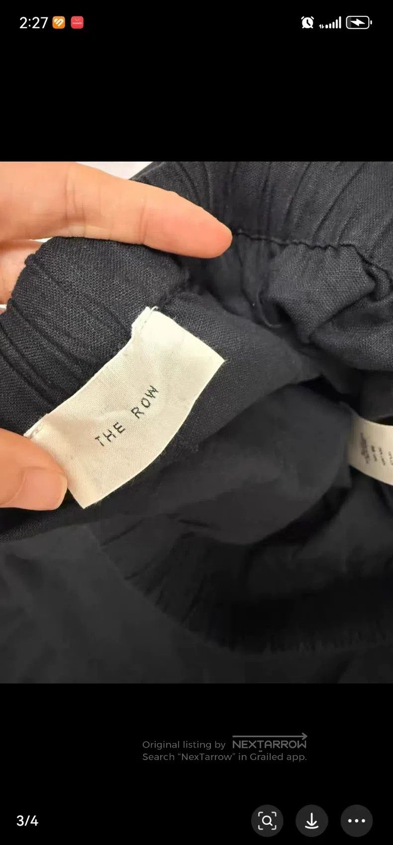 The Row The Row Linen Black Wide Leg Pants Size 25" / US 0 / IT 36 - 3 Thumbnail