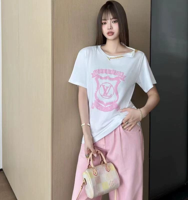 Louis Vuitton Louis Vuitton White Chain Badge Printed Cotton Crew Neck S Size L / US 10 / IT 46 - 9 Thumbnail