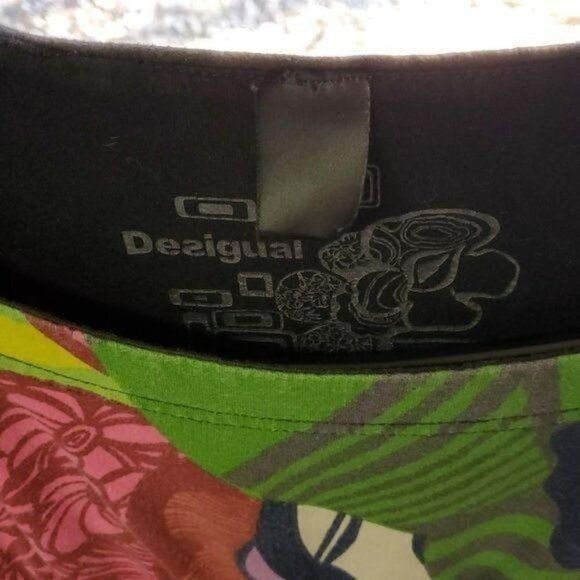 Desigual Desigual Banded Short Slv Pocket Multicolored Graphics Gathe Size S / US 4 / IT 40 - 3 Thumbnail