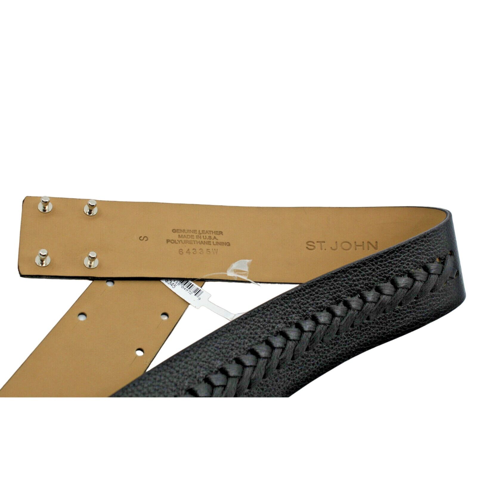St. John B5 100% Authentic New ST JOHN Leather Brown Caviar Belt $345 Size ONE SIZE - 3 Thumbnail