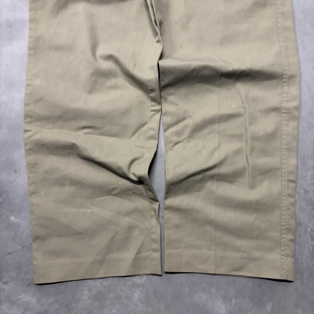 Japanese Brand × Vintage Crazy Vintage Y2K/2000s Baggy Khaki Tan Skater Workwear Cargo Pants! Size US 33 - 6 Thumbnail