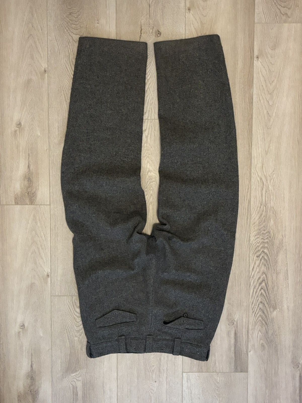 Woolrich Woolen Mills Vintage 1980s Woolrich high-waisted trousers in grey wool Size US 34 / EU 50 - 6 Thumbnail