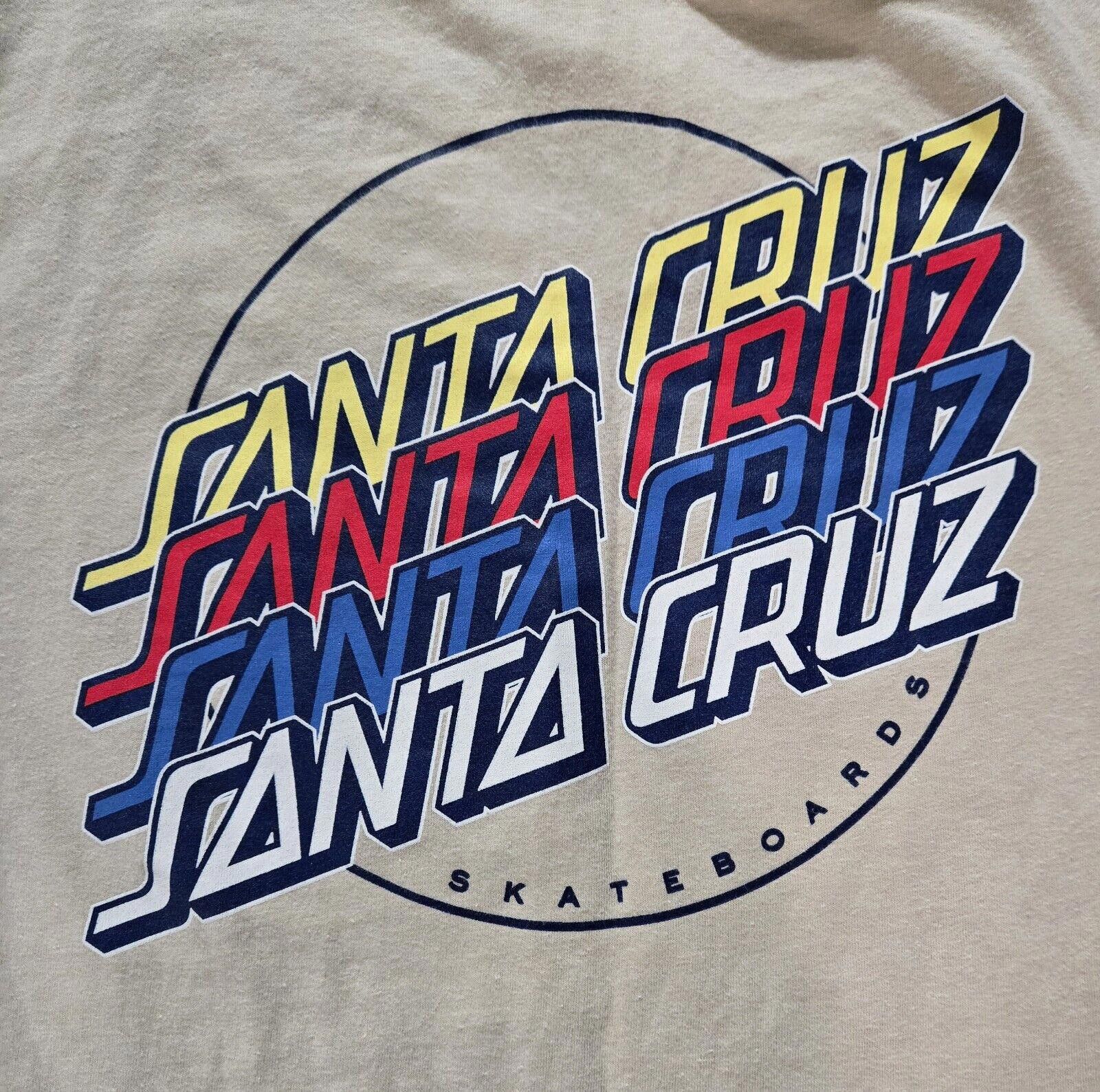 Designer Womens Tan Santa Cruz Skate T-shirt Size Medium Size M / US 6-8 / IT 42-44 - 12 Thumbnail