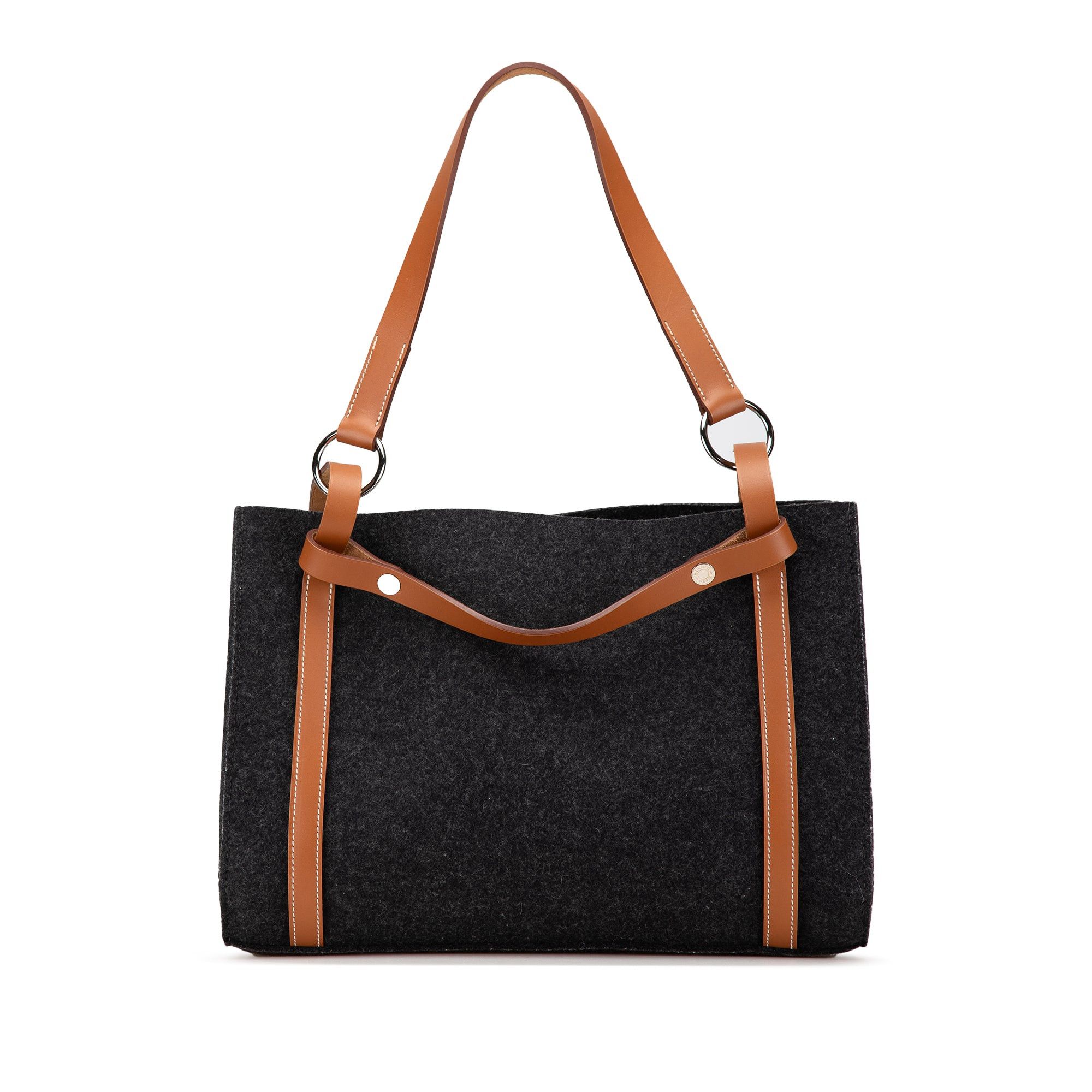 Hermes Hermès Felt and Vache Hunter Cabalicol Gray Size ONE SIZE - 1 Thumbnail