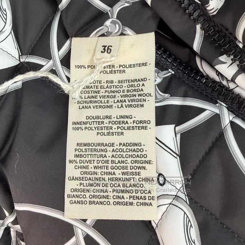 Hermes Hermes Black Rope Pattern Short Sleeve Down Jacket Size XS / US 0-2 / IT 36-38 - 7 Thumbnail